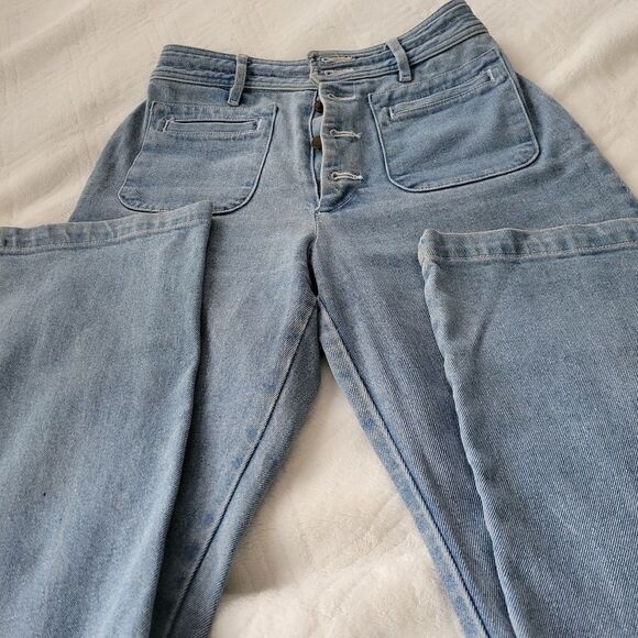 VINTAGE Apiece Apart NY Light Denim Y2K Retro high waisted Jeans Size 0 - Picture 3 of 7